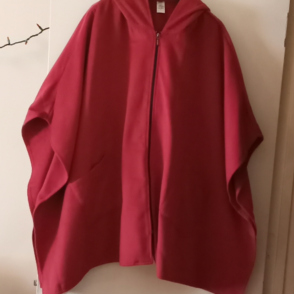 Burgundy Women's Cape Coat